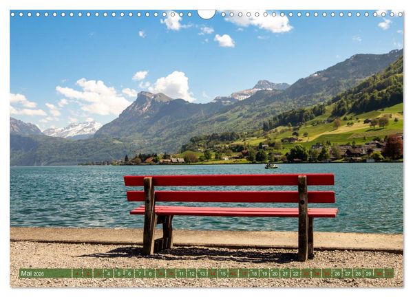 Produktbild: Sch&ouml;ne Aussichten B&auml;nke zum Verweilen (Wandkalender 2026 DIN A3 quer), CALVENDO Monatskalender