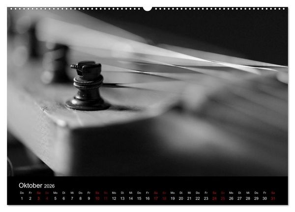 Produktbild: Regelwerke - Details alter E-Gitarren (Wandkalender 2026 DIN A2 quer), CALVENDO Monatskalender