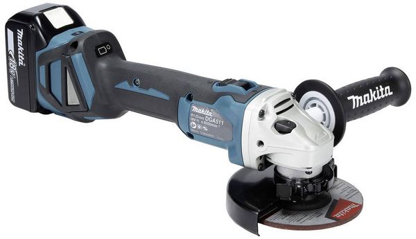 Produktbild: Makita DGA511RTJ Akku-Winkelschleifer 125 mm inkl. 2. Akku, inkl. Ladeger&auml;t, inkl. Koffer 18 V 5 Ah
