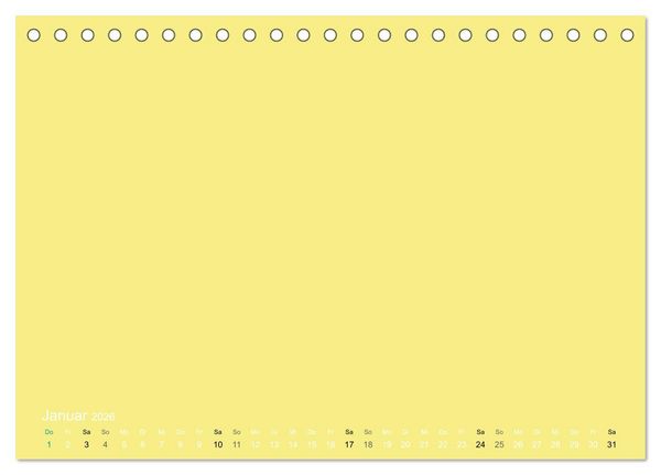 Produktbild: Bastelkalender - Gelb (Tischkalender 2026 DIN A5 quer), CALVENDO Monatskalender