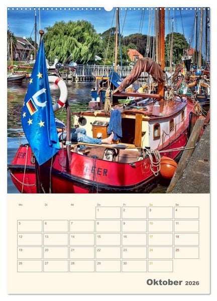 Produktbild: Ostfriesland - Carolinensiel, der Museumshafen (Wandkalender 2026 DIN A2 hoch), CALVENDO Monatskalender