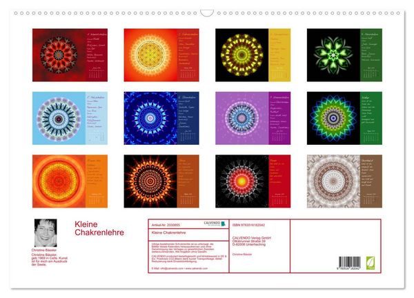 Produktbild: Kleine Chakrenlehre (Wandkalender 2026 DIN A2 quer), CALVENDO Monatskalender
