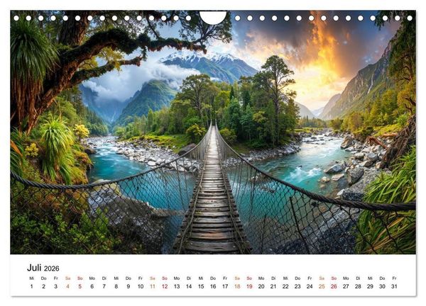 Produktbild: Neuseeland - Land der tausend Horizonte (Wandkalender 2026 DIN A4 quer), CALVENDO Monatskalender