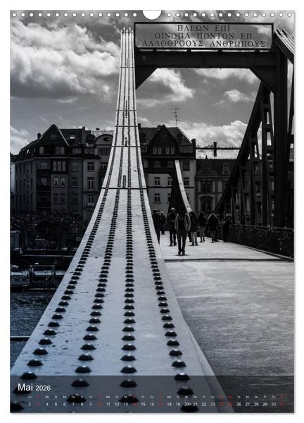 Produktbild: Frankfurt monochrom (Wandkalender 2026 DIN A3 hoch), CALVENDO Monatskalender