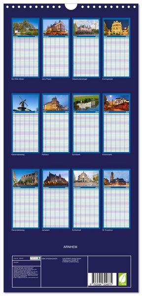 Produktbild: Familienplaner 2027 - ARNHEM mit 5 Spalten (Wandkalender, 21 x 45 cm) CALVENDO