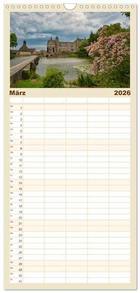 Produktbild: Familienplaner 2026 - Streifzug durch das Weserbergland mit 5 Spalten (Wandkalender, 21 x 45 cm) CALVENDO
