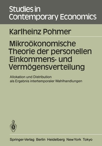 Produktbild: Mikro&ouml;konomische Theorie der personellen Einkommens- und Verm&ouml;gensverteilung