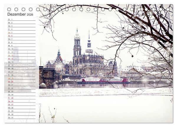 Produktbild: Wundersch&ouml;nes Dresden (Tischkalender 2026 DIN A5 quer), CALVENDO Monatskalender
