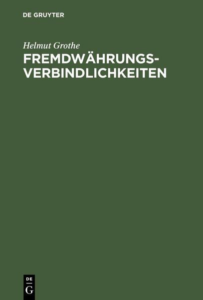 Produktbild: Fremdw&auml;hrungsverbindlichkeiten