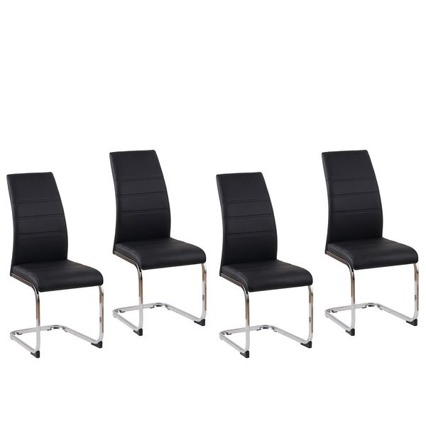 HTI-Living Schwingstuhl SallyC PU 4er Schwarz Schwingstuhl SallyC PU 4er Schwarz