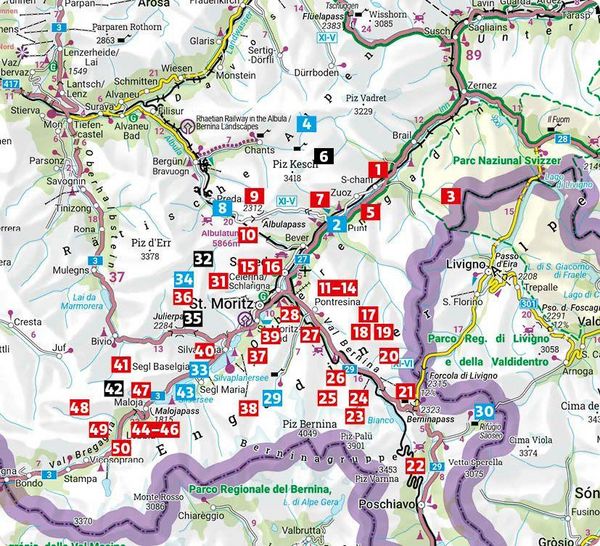 Produktbild: ROTHER Wanderf&uuml;hrer Oberengadin. 50 Touren im Engadin rund um St. Moritz, Zuoz, Pontresina und Maloja