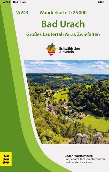 Produktbild: W243 Wanderkarte 1:25 000 Bad Urach