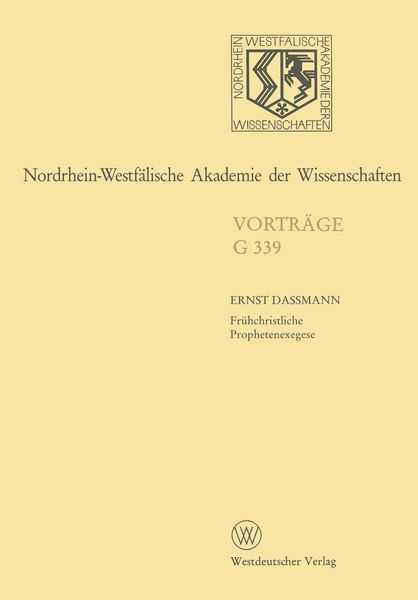 Produktbild: Nordrhein-Westf&auml;lische Akademie der Wissenschaften