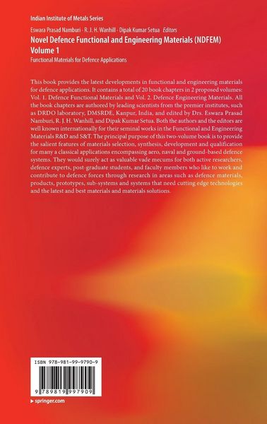Produktbild: Novel Defence Functional and Engineering Materials (NDFEM) Volume 1