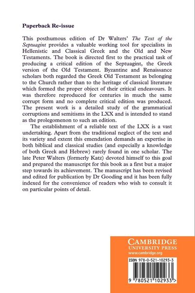 Produktbild: The Text of the Septuagint