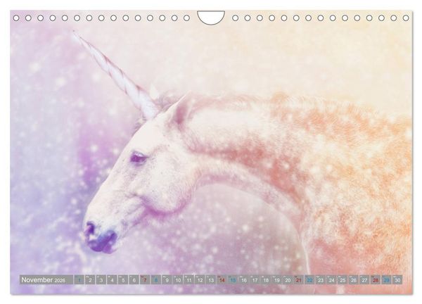 Produktbild: Fabeltier Einhorn (Wandkalender 2026 DIN A4 quer), CALVENDO Monatskalender