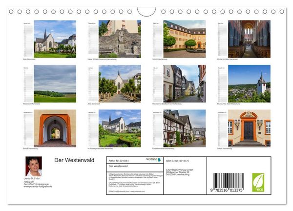Produktbild: Der Westerwald (Wandkalender 2026 DIN A4 quer), CALVENDO Monatskalender