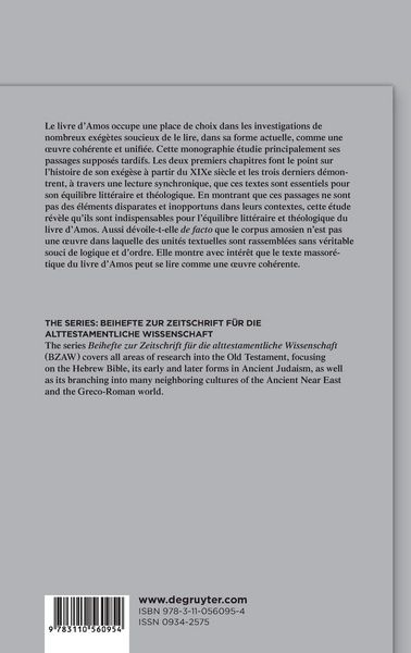 Produktbild: Le livre d&rsquo;Amos