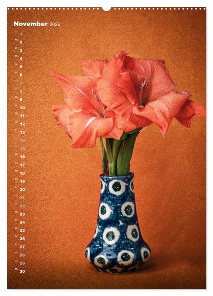 Produktbild: Blumenschmuck in Bunzlau Keramik (Wandkalender 2026 DIN A2 hoch), CALVENDO Monatskalender