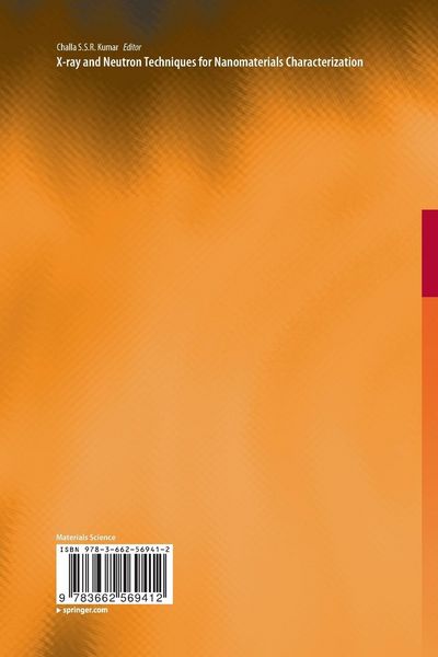 Produktbild: X-ray and Neutron Techniques for Nanomaterials Characterization