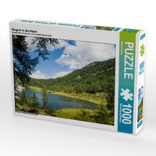 CALVENDO Puzzle Bergsee in den Alpen | 1000 Teile Lege-Größe 64x48cm Foto-Puzzle für glückliche Stunden