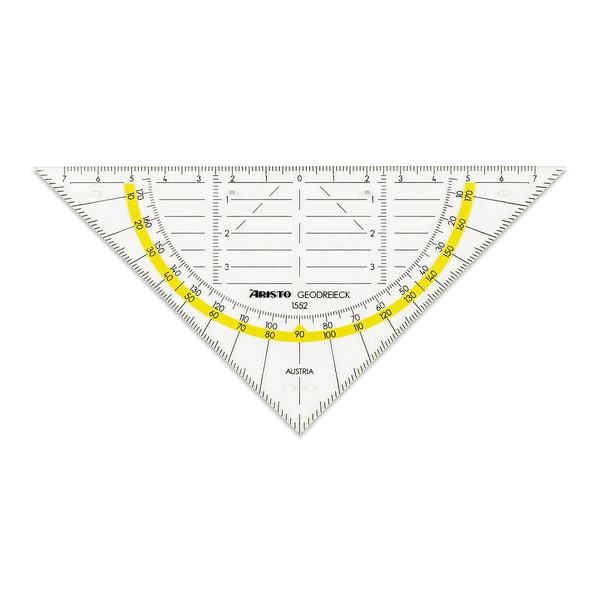 Produktbild: ARISTO Geodreieck 16 cm mit Facette und Tuschenoppen
