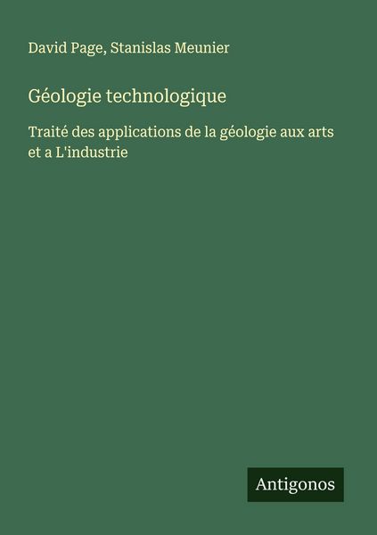 Produktbild: G&eacute;ologie technologique