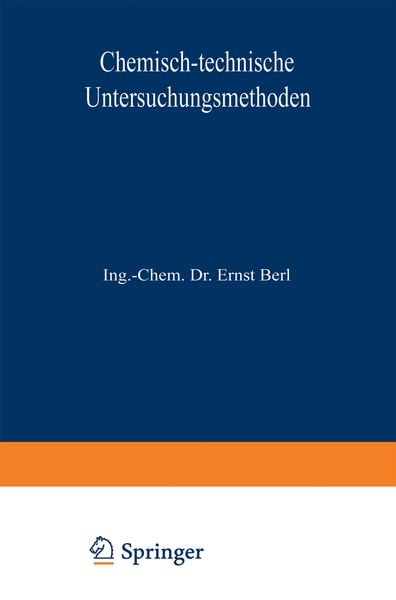 Produktbild: Chemisch-technische Untersuchungsmethoden