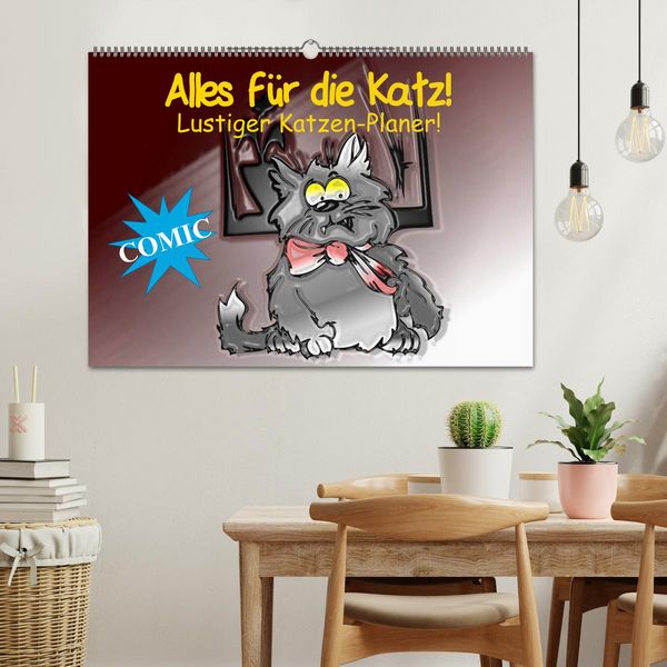 Produktbild: Alles f&uuml;r die Katz! Lustiger Katzen-Planer (Wandkalender 2026 DIN A2 quer), CALVENDO Monatskalender