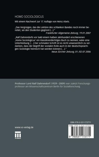 Produktbild: Homo Sociologicus