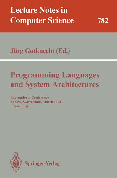 Produktbild: Programming Languages and System Architectures