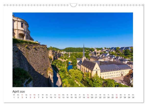 Produktbild: LUXEMBURG Stadt der Kontraste (Wandkalender 2026 DIN A3 quer), CALVENDO Monatskalender