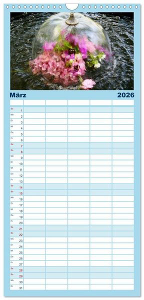 Produktbild: Familienplaner 2026 - Sch&ouml;ne Wasserspiele mit 5 Spalten (Wandkalender, 21 x 45 cm) CALVENDO