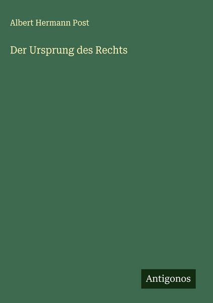Produktbild: Der Ursprung des Rechts