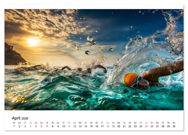 Produktbild: Triathlon - Grenzen verschieben (Wandkalender 2026 DIN A3 quer), CALVENDO Monatskalender