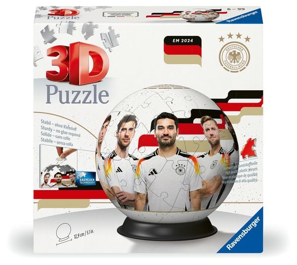 Ravensburger - 3D Puzzle Ball Nationalmannschaft DFB 2024, 72 Teile