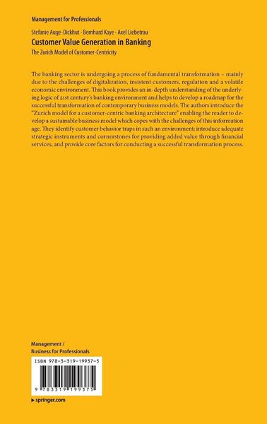 Produktbild: Customer Value Generation in Banking