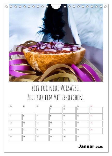 Produktbild: Mettkalender - Spread Some Mett. (Wandkalender 2026 DIN A4 hoch), CALVENDO Monatskalender