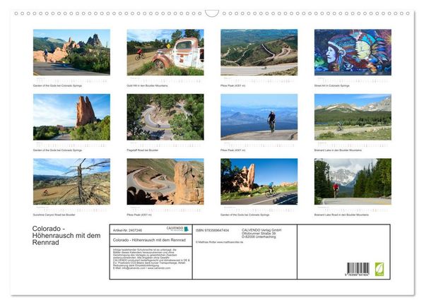 Produktbild: Colorado - H&ouml;henrausch mit dem Rennrad (Wandkalender 2027 DIN A2 quer), CALVENDO Monatskalender