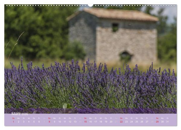 Produktbild: Die Farbe des Lavendels (hochwertiger Premium Wandkalender 2026 DIN A2 quer), Kunstdruck in Hochglanz