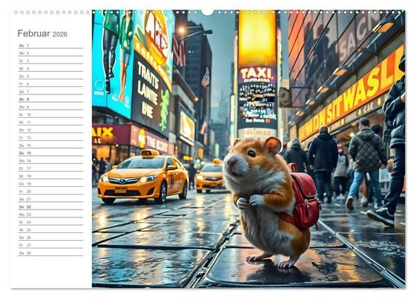 Produktbild: Nagertrip - Ein kleiner Hamster entdeckt die gro&szlig;e Welt (Wandkalender 2026 DIN A2 quer), CALVENDO Monatskalender