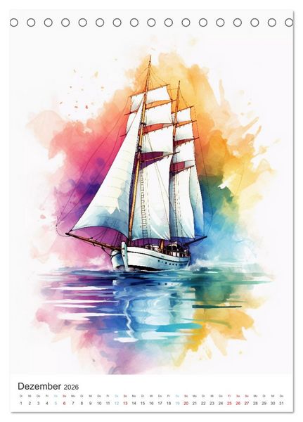 Produktbild: Segeln und Regatta (Tischkalender 2026 DIN A5 hoch), CALVENDO Monatskalender