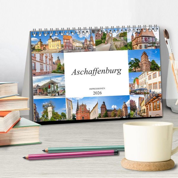 Produktbild: Aschaffenburg Impressionen (Tischkalender 2026 DIN A5 quer), CALVENDO Monatskalender