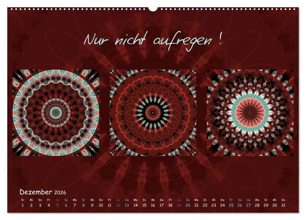 Produktbild: Mandala Trilogien (Wandkalender 2026 DIN A2 quer), CALVENDO Monatskalender