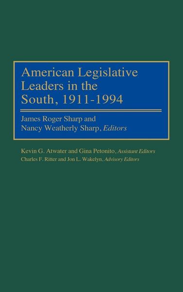 Produktbild: American Legislative Leaders in the South, 1911-1994