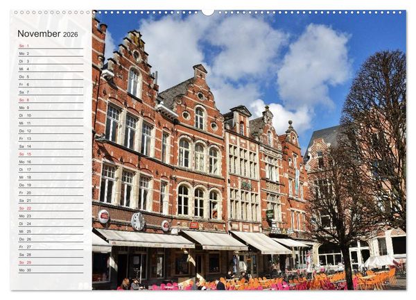 Produktbild: Belgien entdecken - Br&uuml;gge und Leuven (Wandkalender 2026 DIN A2 quer), CALVENDO Monatskalender