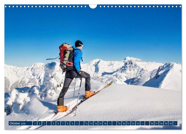 Produktbild: Skimountaineering - Erobere die Berge im Winter (Wandkalender 2026 DIN A3 quer), CALVENDO Monatskalender