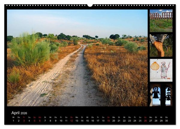Produktbild: Via de la Plata - auf dem Jakobsweg von Sevilla nach Santiago (Wandkalender 2026 DIN A2 quer), CALVENDO Monatskalender