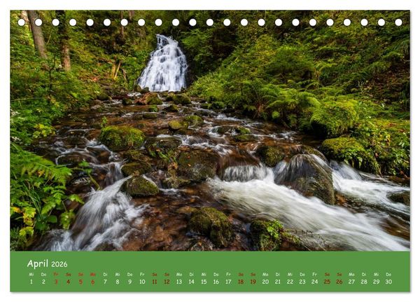 Produktbild: Wassertr&auml;ume im Schwarzwald (Tischkalender 2026 DIN A5 quer), CALVENDO Monatskalender