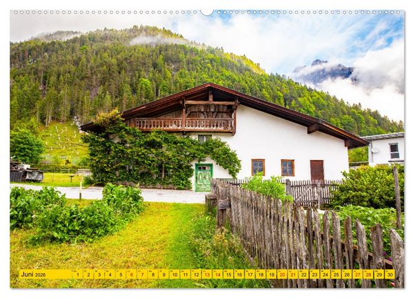 Produktbild: Historische Bauernh&auml;user im Tiroler Leutaschtal (Wandkalender 2026 DIN A2 quer), CALVENDO Monatskalender